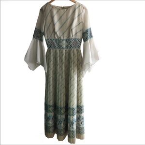 Vintage 70s Alfred Shaheen Hawaii bell sleeve maxi